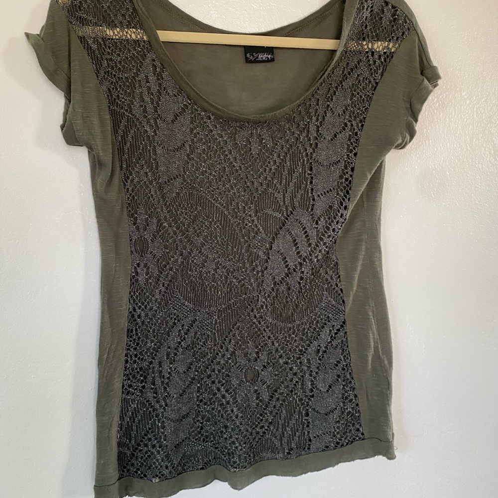 Lace top green